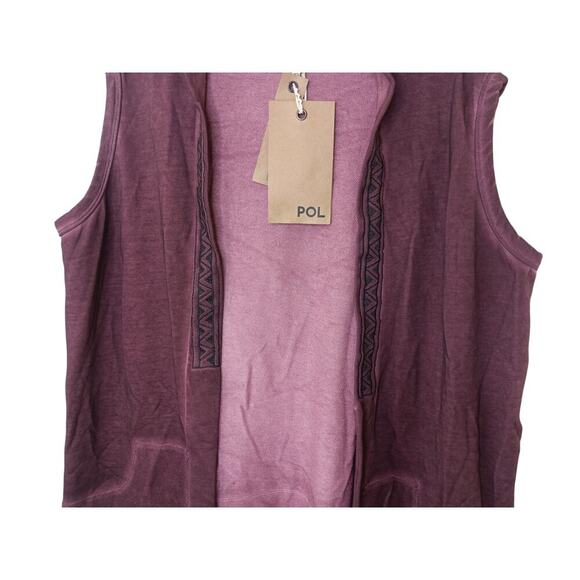 New with tags Pol POL Women’s Hoodie Jacket Open Front Oversized Boho SZ S - Picture 4 of 14